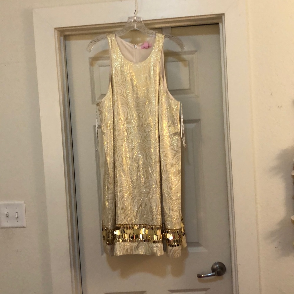 Gold Lilly Pulitzer dress